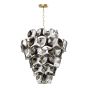 Genoa 12 Light Chandelier Natural Brass and Smoked Glass
