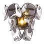 Genoa 3 Light Wall Light Natural Brass and Smoked Glass