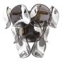 Genoa 3 Light Wall Light Natural Brass and Smoked Glass