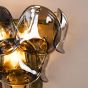 Genoa 3 Light Wall Light Natural Brass and Smoked Glass