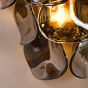 Genoa 3 Light Wall Light Natural Brass and Smoked Glass