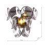 Genoa 3 Light Wall Light Natural Brass and Smoked Glass
