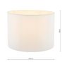Georgina White Linen Drum Shade 25cm