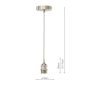 George 1 Light E27 Suspension Antique Chrome