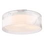 Geryon 3 Light Bathroom Ceiling Light Polished Chrome and Ribbed Glass IP44