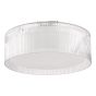 Geryon 3 Light Bathroom Ceiling Light Polished Chrome and Ribbed Glass IP44
