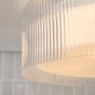 Geryon 3 Light Bathroom Ceiling Light Polished Chrome and Ribbed Glass IP44
