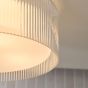 Geryon 3 Light Bathroom Ceiling Light Polished Chrome and Ribbed Glass IP44