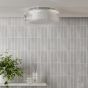 Geryon 3 Light Bathroom Ceiling Light Polished Chrome and Ribbed Glass IP44