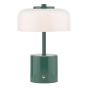Gidget Rechargeable Table Lamp Green and Opal Glass LED