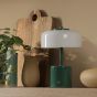 Gidget Rechargeable Table Lamp Green and Opal Glass LED
