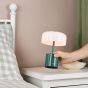 Gidget Rechargeable Table Lamp Green and Opal Glass LED