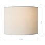 Gigi White Linen Drum Shade 16cm