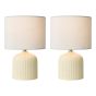 Gigi Twin Pack Table Lamp Cream With Shade