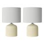 Gigi Twin Pack Table Lamp Cream With Shade