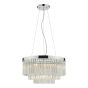 Giovana 5 Light Pendant Glass and Polished Chrome