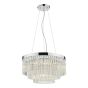 Giovana 5 Light Pendant Glass and Polished Chrome