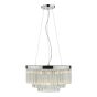 Giovana 5 Light Pendant Glass and Polished Chrome