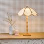 Giuliana 2 Light Table Lamp Wood with Rattan Shade