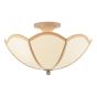 Giuliana 3 Light Semi-Flush Rattan and Satin Taupe