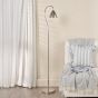 Glynis Floor Lamp Polished Nickel and Smoked Ribbed Glass