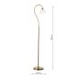 Glynis Floor Lamp Antique Bronze and Ribbed Glass