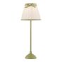 Grace Table Lamp Matt Green With Pleated Shade and Green Trim