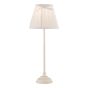 Grace Table Lamp Matt Cream With Pleated Shade
