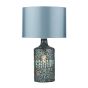 Guru Table Lamp Blue Mosaic Dual Source With Shade
