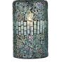 Guru Table Lamp Blue Mosaic Dual Source With Shade