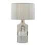 Guru Table Lamp Silver Mosaic Dual Source complete with Silver String Shade