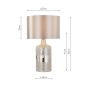 Guru Table Lamp Silver Mirror With Shade