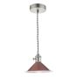 Hadano 1 Light Pendant Antique Chrome With Umber Shade