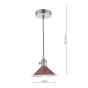 Hadano 1 Light Pendant Antique Chrome With Umber Shade