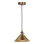Hadano E14 Pendant Antique Bronze with Aged Brass Metal Shade 18cm