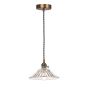 Hadano E14 Pendant Antique Bronze with Clear Flared Glass Shade