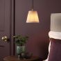 Hadano Pendant Antique Bronze With Natural Linen Pleated Shade
