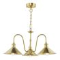 Hadano 3 Light Pendant Natural Brass and Aged Brass