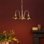 Hadano 3 Light Pendant Natural Brass and Aged Brass