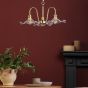 Hadano 3 Light Pendant Natural Brass and Glass