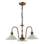 Hadano 3 Light Pendant Antique Bronze with Matt Cashmere/Taupe Metal Shades 18cm