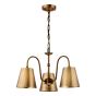 Hadano 3 Light Pendant Antique Bronze and Antique Bronze Metal Shades