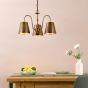 Hadano 3 Light Pendant Antique Bronze and Antique Bronze Metal Shades