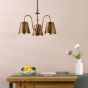 Hadano 3 Light Pendant Antique Bronze and Antique Bronze Metal Shades