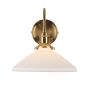 Hadano Wall Light Natural Brass & Ceramic Shallow Shade