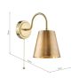 Hadano Wall Light Natural Brass with Antique Bronze Metal Shade