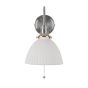 Hadano Wall Light Antique Chrome & Ceramic Domed Shade