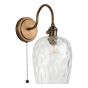Hadano Wall Light Antique Bronze with Clear Dimpled Glass Shade
