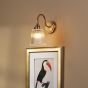 Hadano Wall Light Antique Bronze with Clear Ribbed Glass Shade