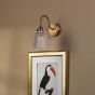 Hadano Wall Light Antique Bronze with Clear Ribbed Glass Shade